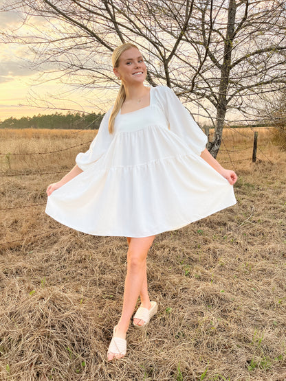 White High Low Dress