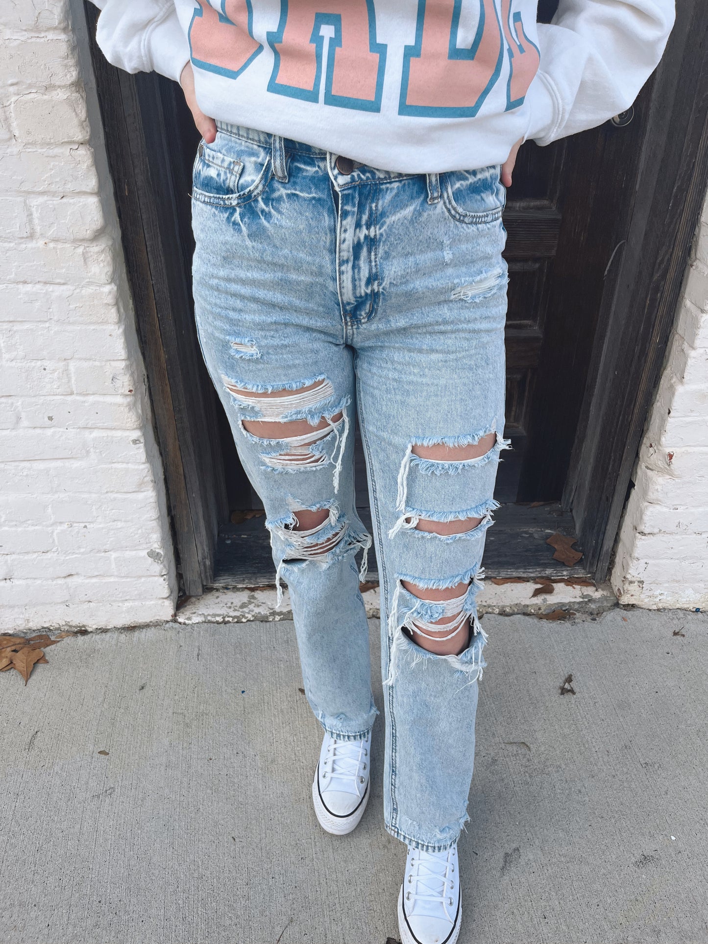 Nature Denim High Waist Straight Jeans